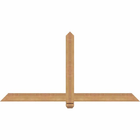 Ekena Millwork Eugene Smooth Timber Gable Bracket, Western Red Cedar, 60"W x 30"H x 1 1/2"D x 3 1/2"F, 12/12 Pitch GBW060X30X0204EUG00SWR